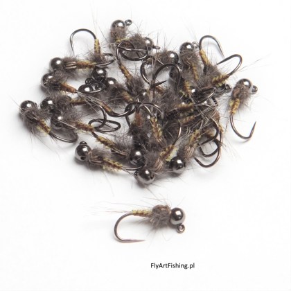 Mucha wędkarska nimfa 29 raczek na lipienie pstrągi